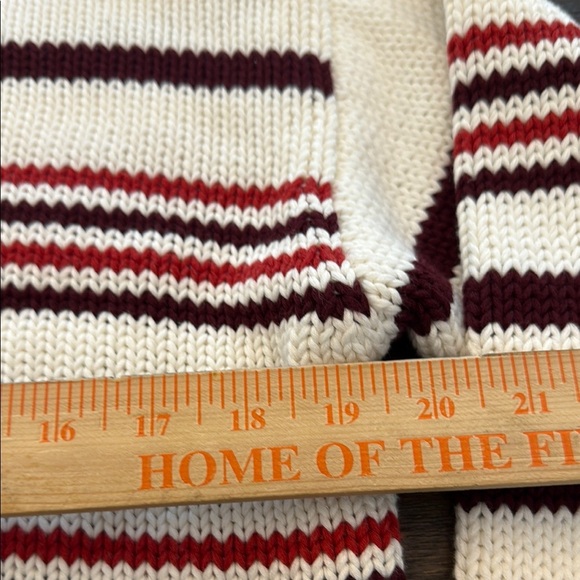 Madewell Ribbed Cotton Turtleneck Sweater in Stripe Size Small - Picture 10 of 13